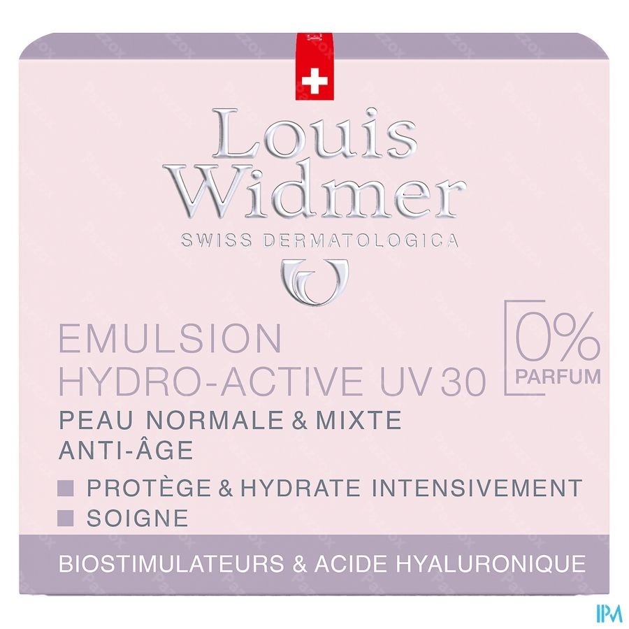 Louis Widmer Emulsion Hydro-Active UV30 Sans Parfum 50ml