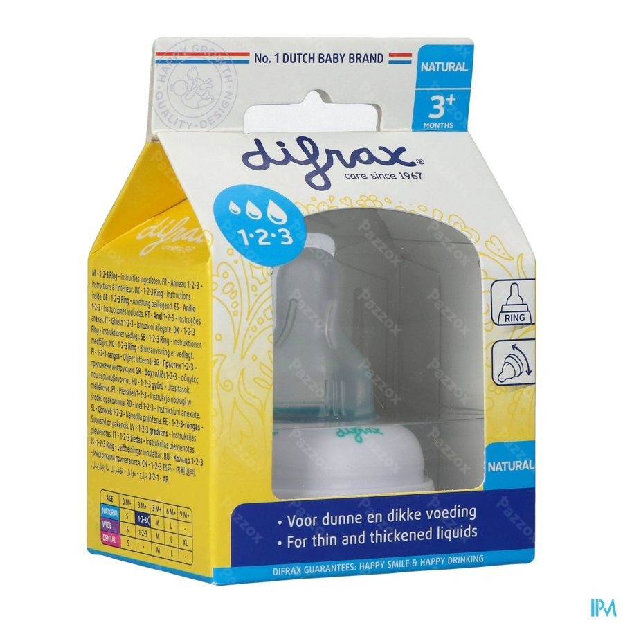 Difrax Anneau 1-2-3 Pour Le Biberon S Natural