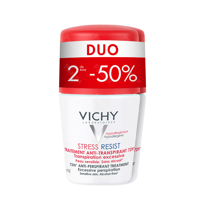 Vichy Stress Resist Traitement Anti-transpirant  Roll-on 72h - D&eacute;odorant - Transpiration Excessive | Duo 2x50ml
