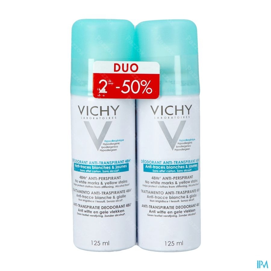 Vichy Deo Anti-trace Aerosol 48u Duo 2x125ml
