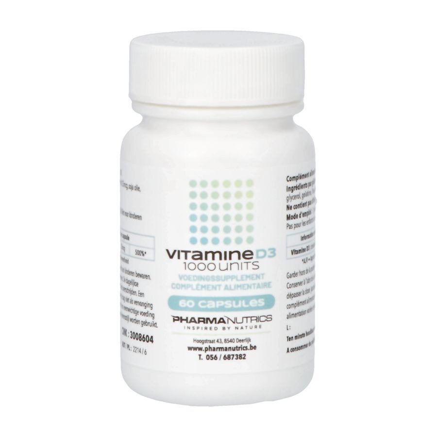 Vit D3 Caps 60 Pharmanutrics