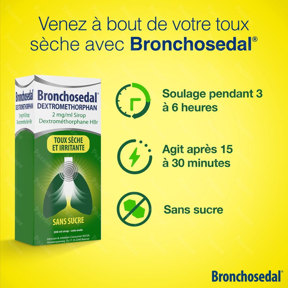 Bronchosedal Dextromethorphan 2mg/ml Sirop 200 ml 