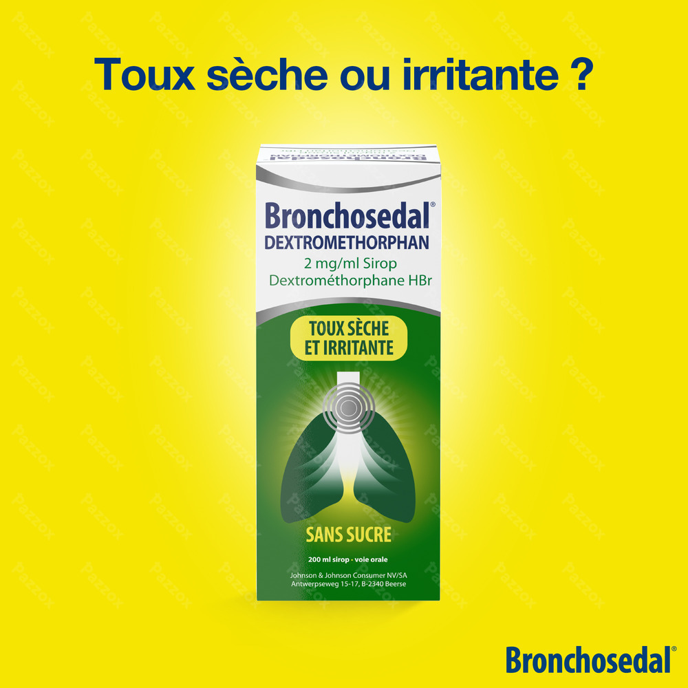 Bronchosedal Dextromethorphan 2mg/ml Sirop 200 ml 