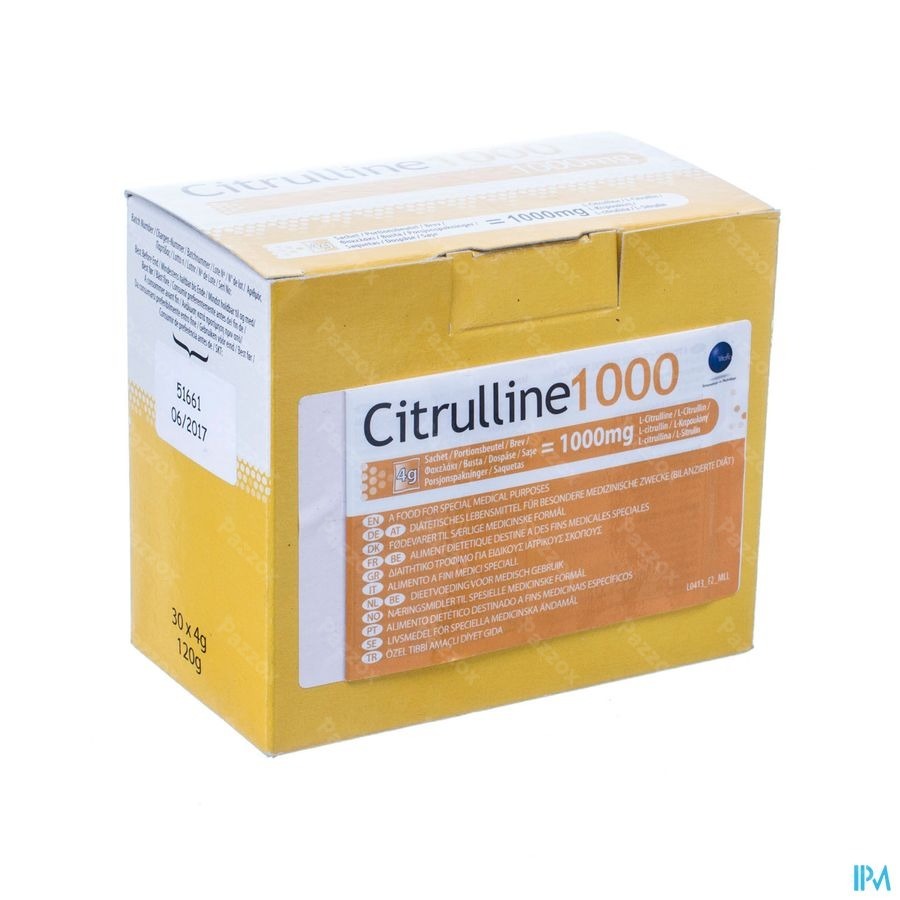 Citrulline 1000 Pdr Sachet 30x4g