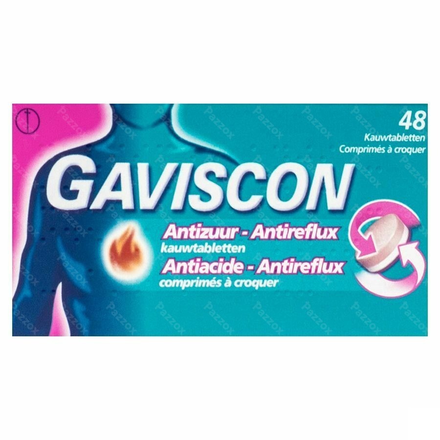 Gaviscon Antiacide-antireflux Comp A Croquer 48