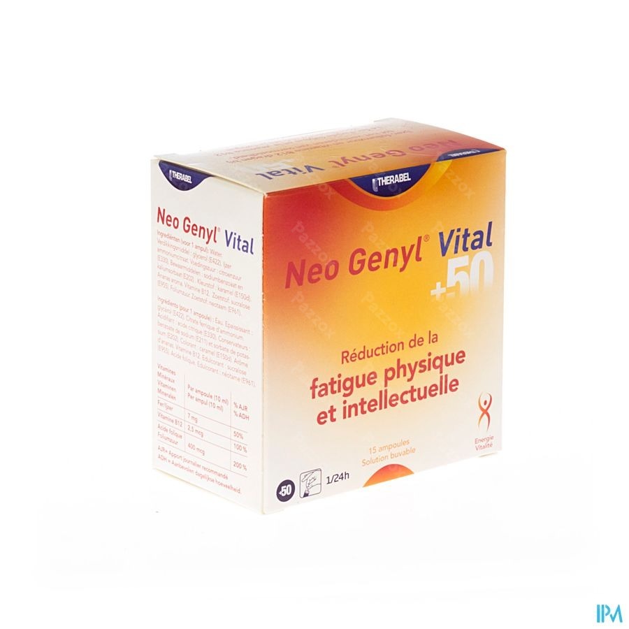 Neo Genyl Vital 50+ 10ml 15 Ampoules
