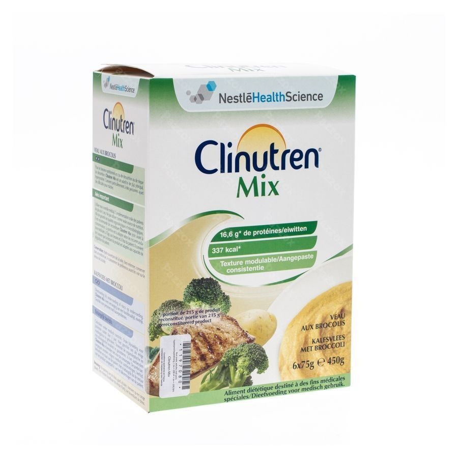 Clinutren Mix Veau-broccoli Nf Sach 6x75g