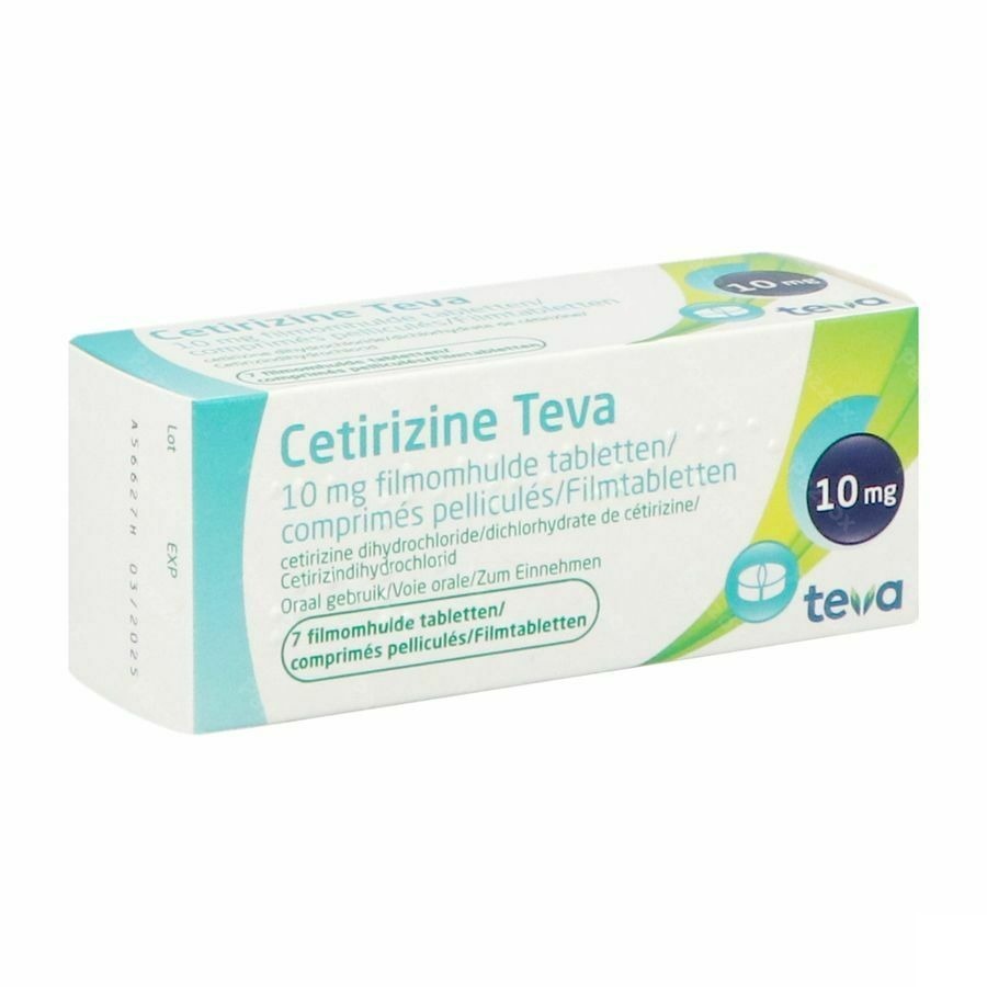 Cetirizine Teva 10mg 7 Comprimés