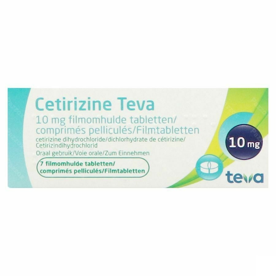 Cetirizine Teva 10mg 7 Comprimés