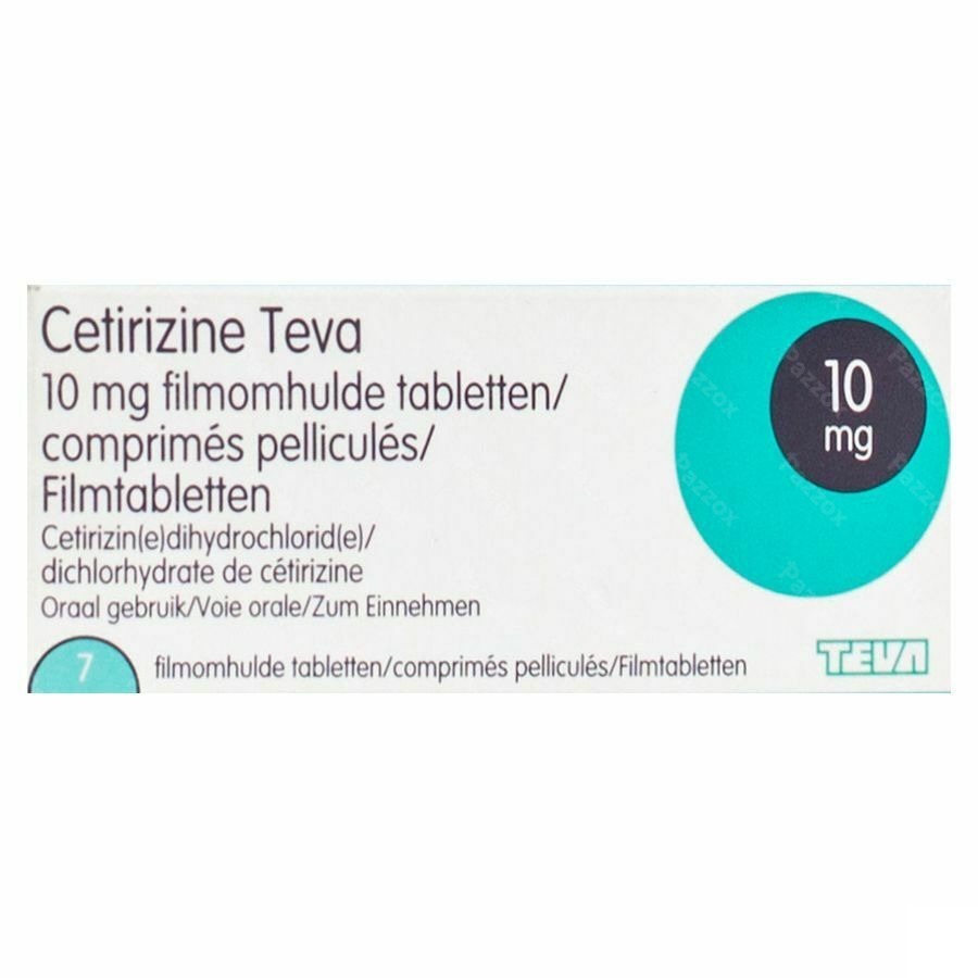 Cetirizine Teva 10mg 7 Comprimés