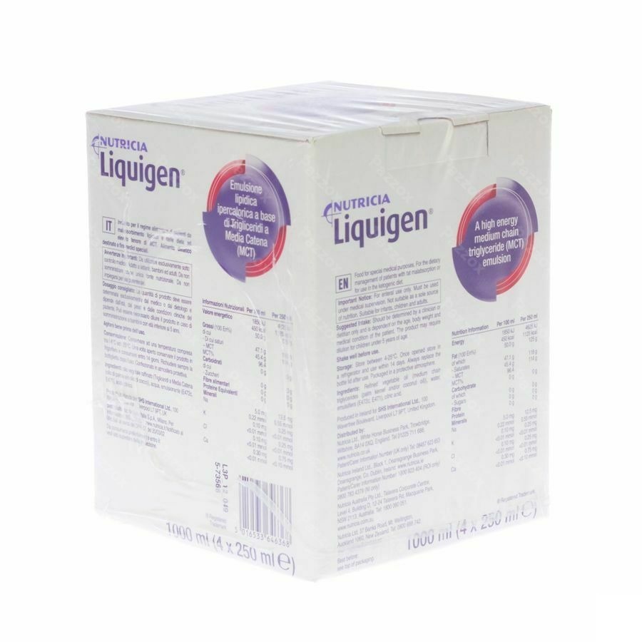 Liquigen Fl Plast 4x250ml Rempl.1457191