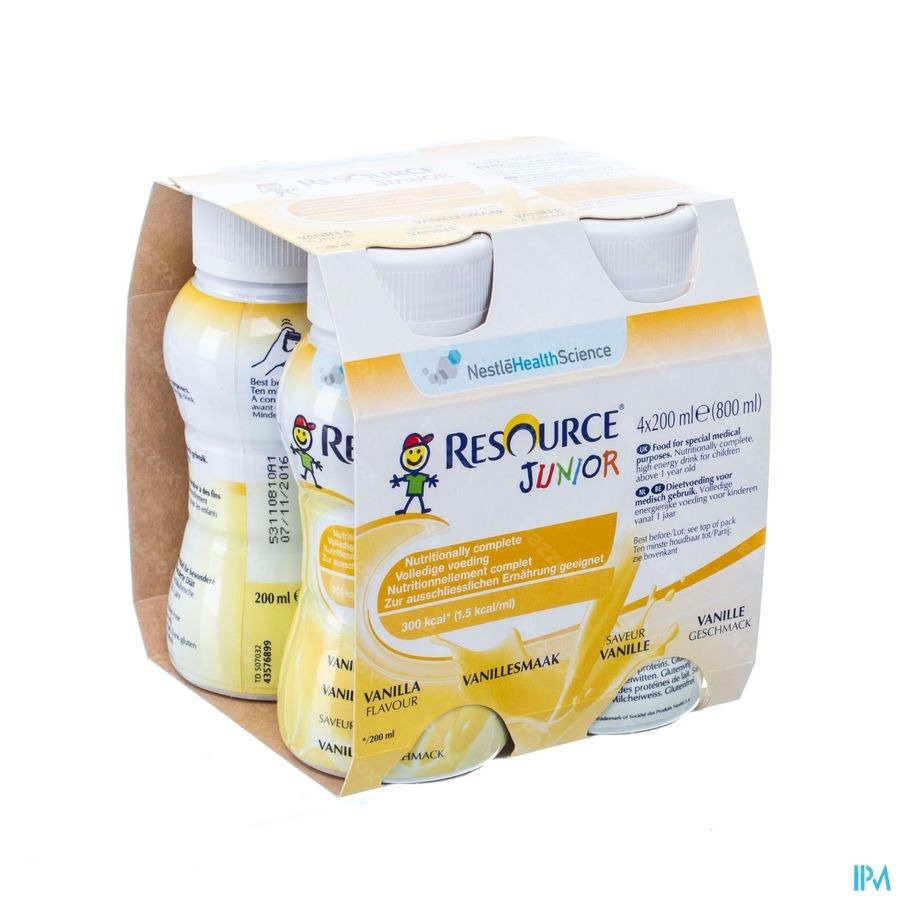 Resource Junior Vanille 4x200 ml