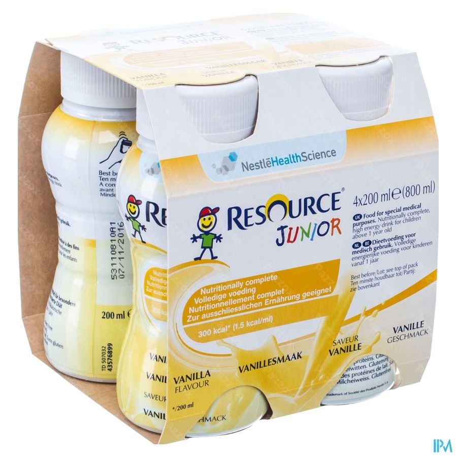 Resource Junior Vanille 4x200 ml
