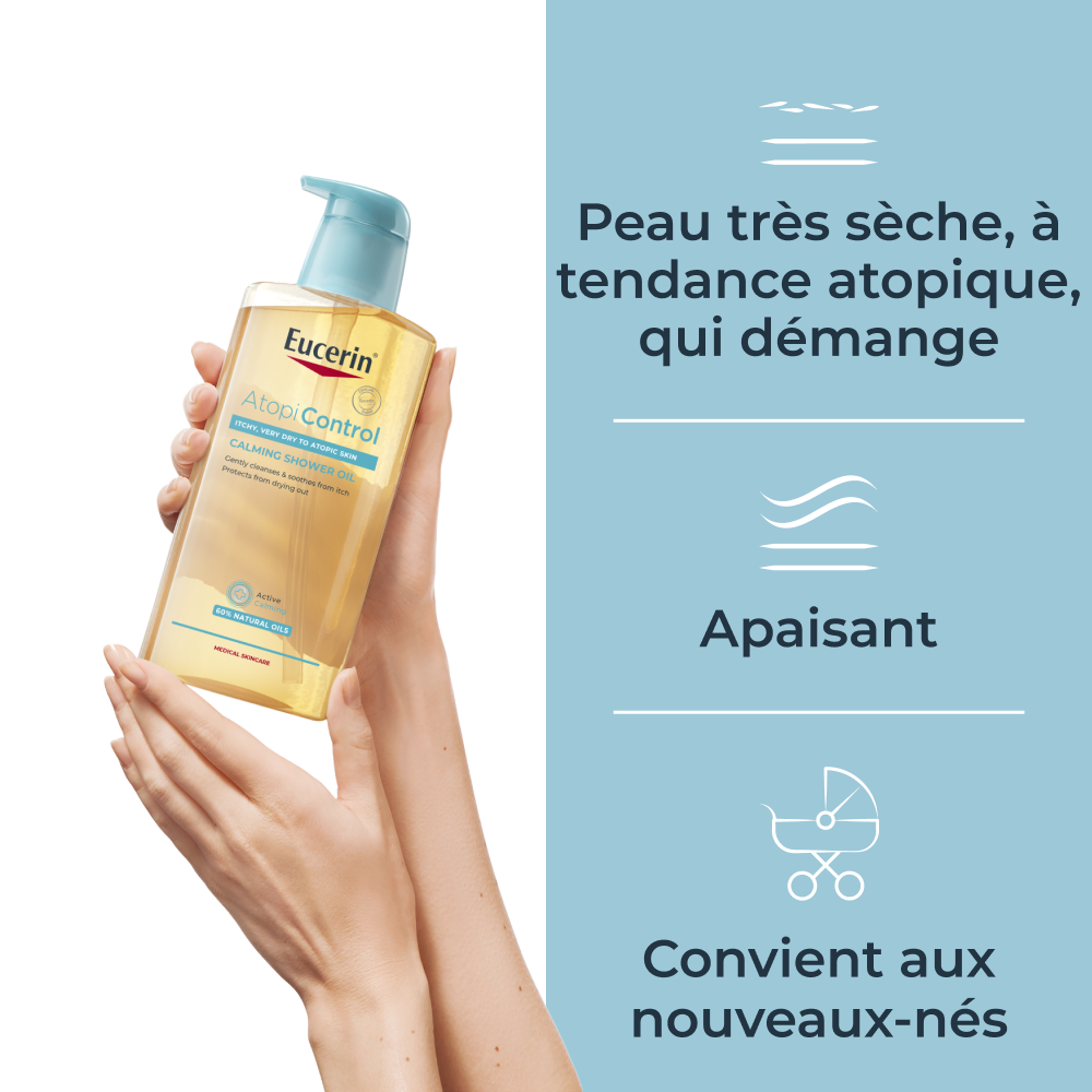 Eucerin AtopiControl Huile de Bain et Douche Peau Très Sèche à tendance Atopique avec pompe 400ml