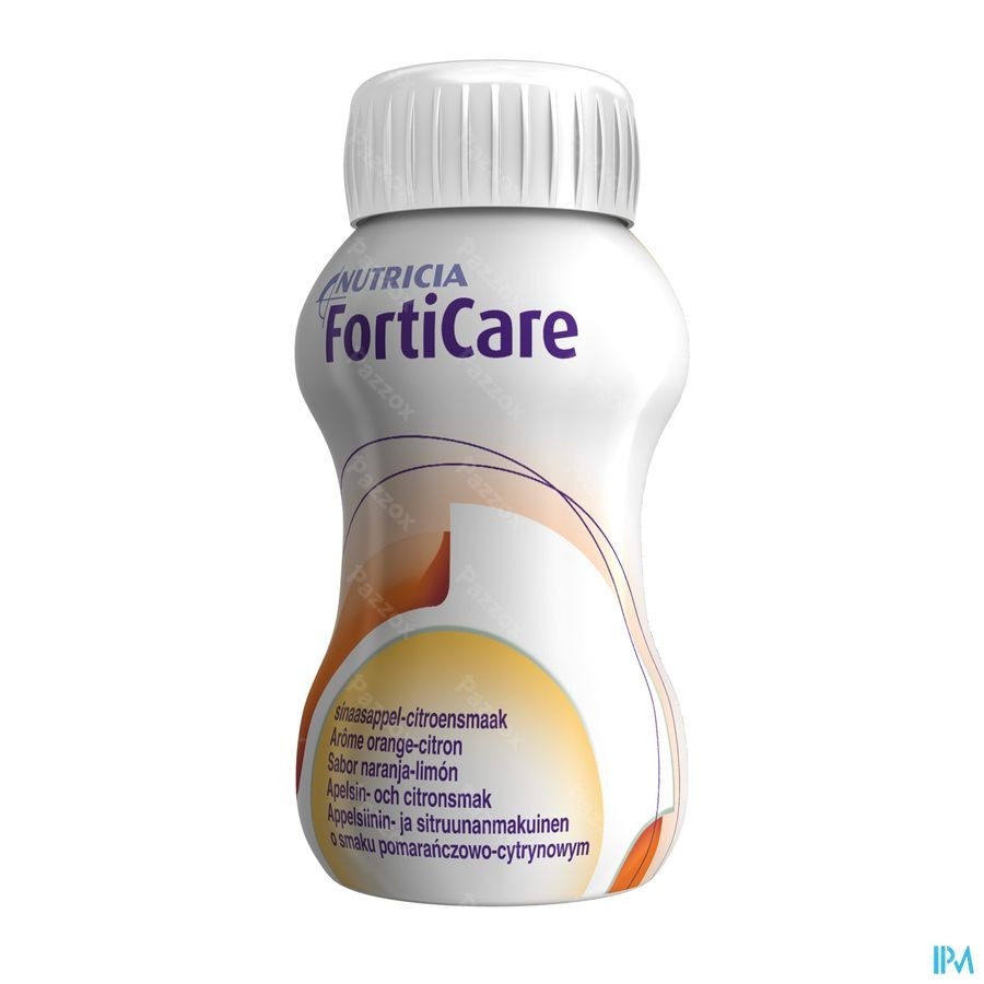 Forticare Boisson Arôme Orange-Citron Bouteilles 4x125ml 