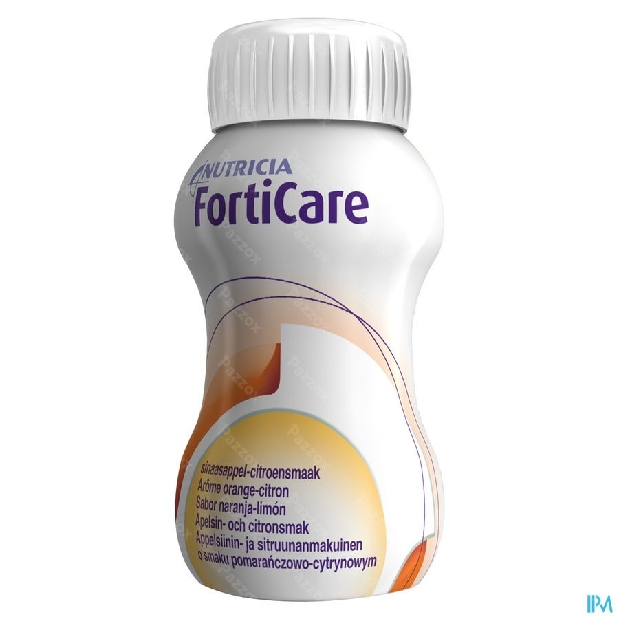 Forticare Boisson Arôme Orange-Citron Bouteilles 4x125ml 