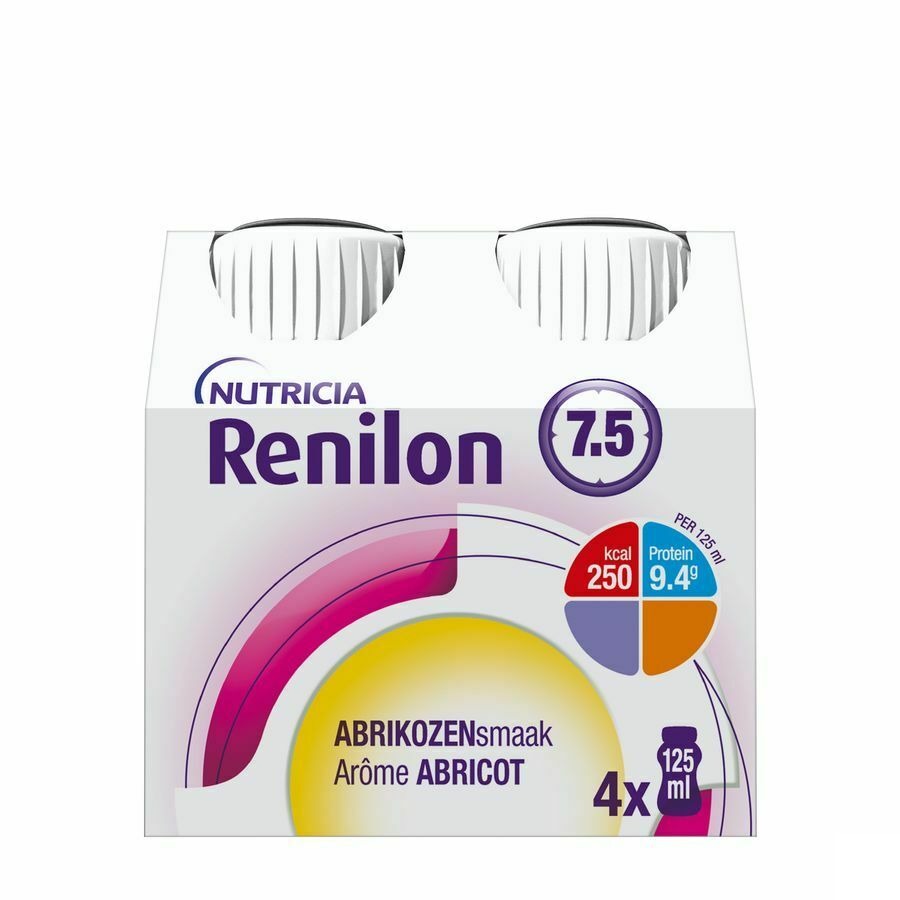 Renilon 7.5 Abricot Bouteilles 4x125ml 