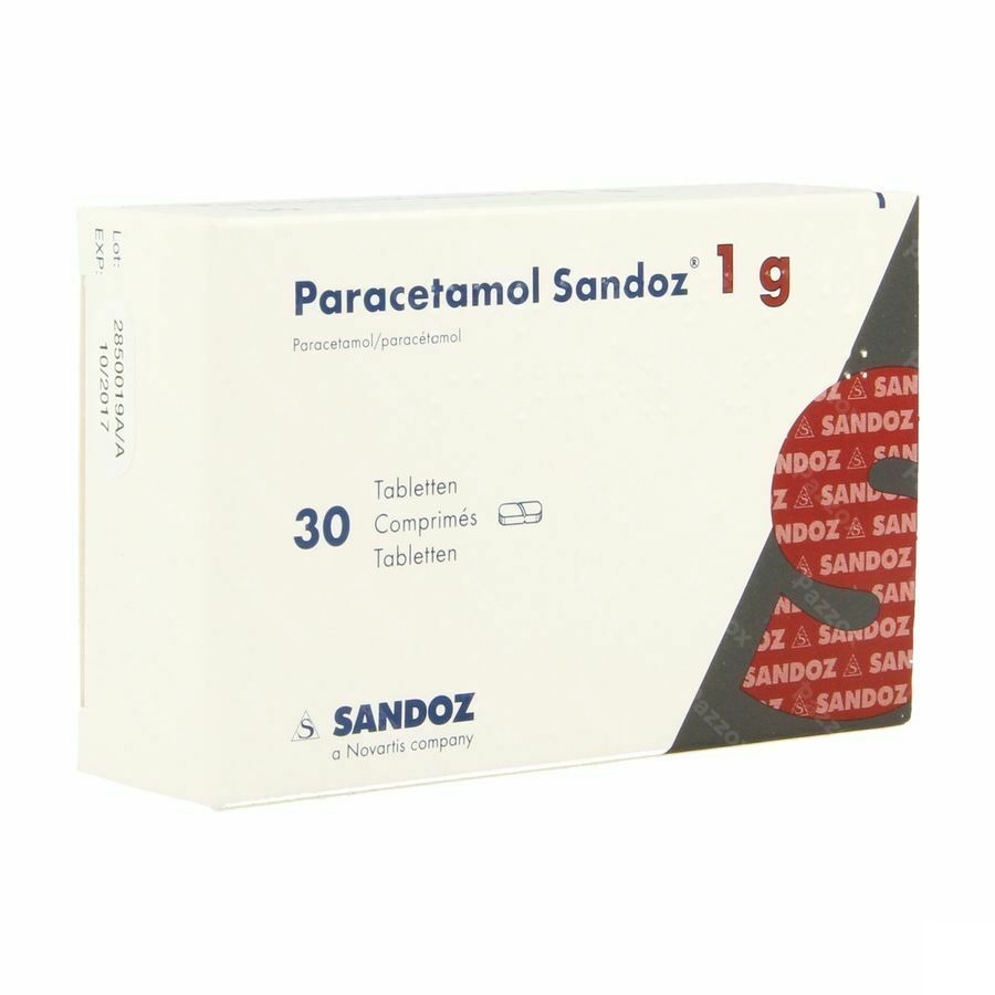Paracetamol 1g Sandoz Tabl 30