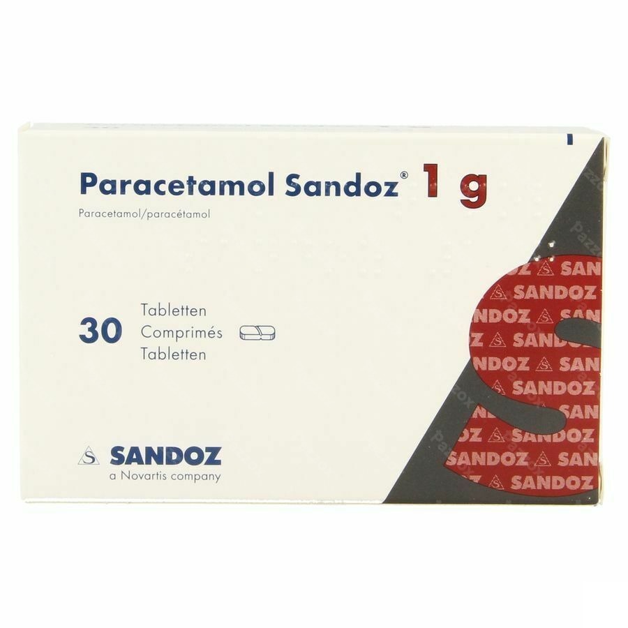 Paracetamol 1g Sandoz Tabl 30