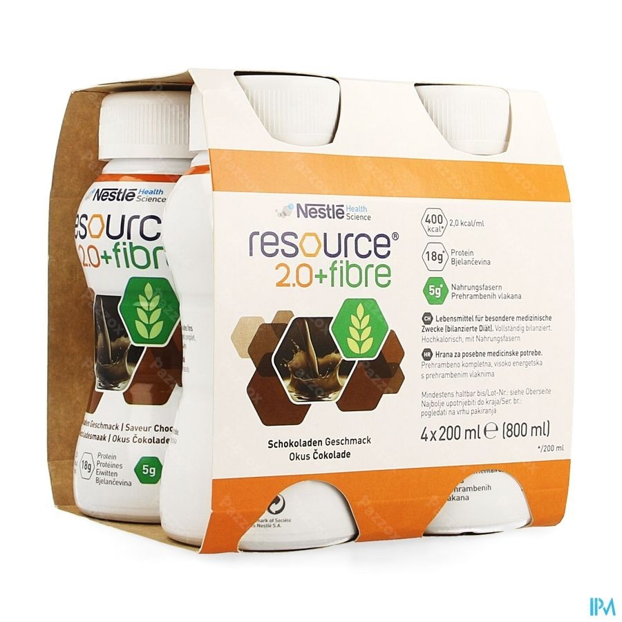 Resource 2.0 Fibre Chocolat 4x200ml