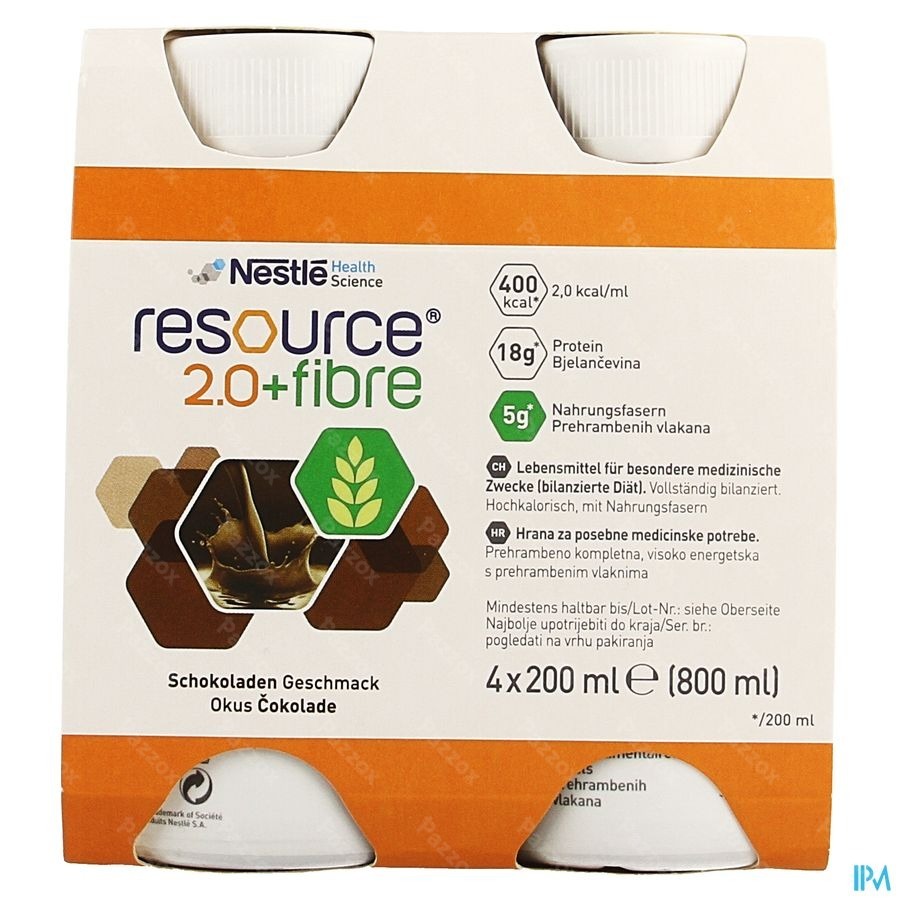 Resource 2.0 Fibre Chocolat 4x200ml