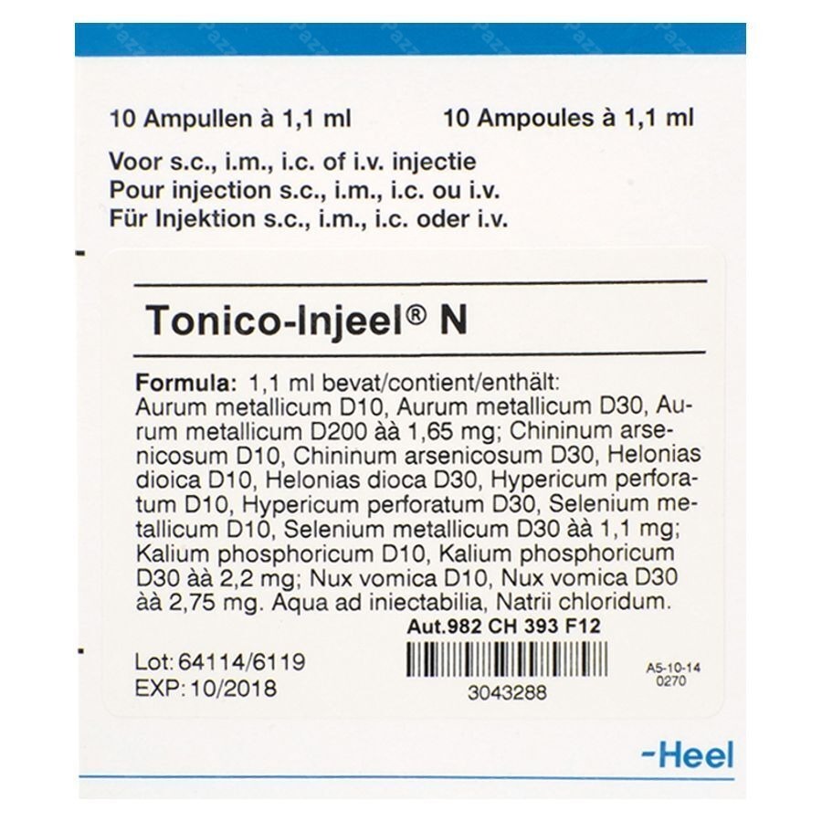 Tonico Injeel N Amp 10x1,1ml Heel