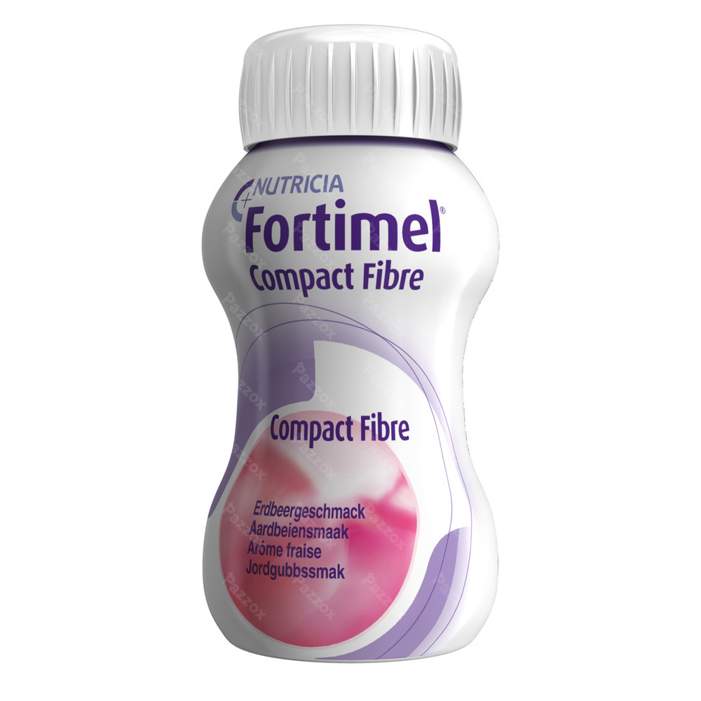 Fortimel Compact Fibre Fraise Bouteilles 4x125ml