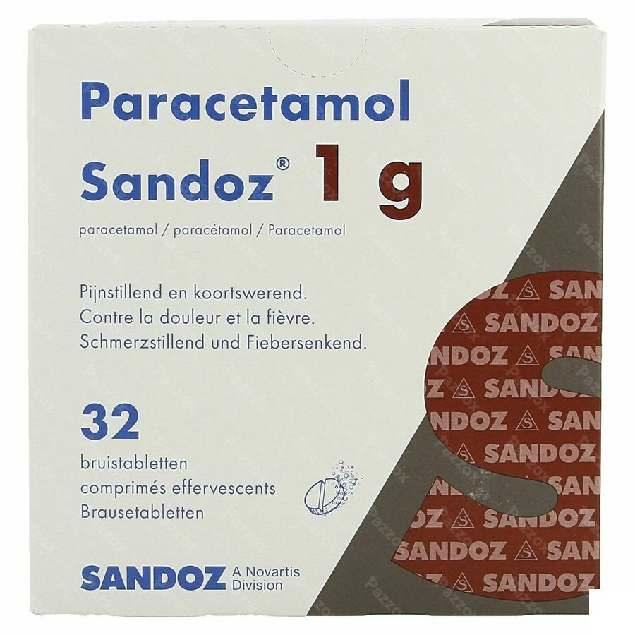 Paracetamol Sandoz 1g 32 comprimés effervescents