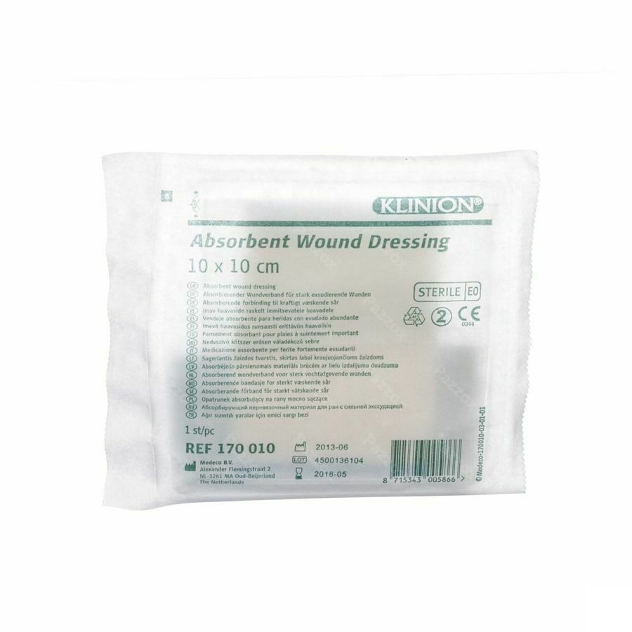 Klinion Pansement Absorbant 10x10cm S 1 4170010