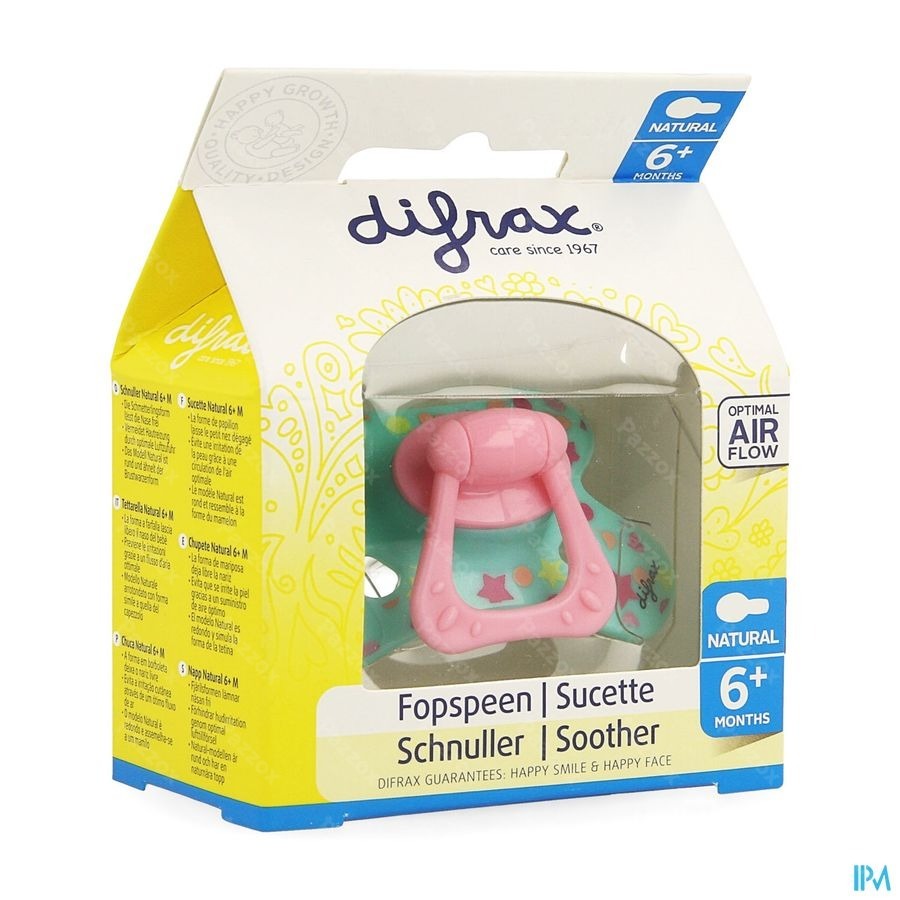Difrax Sucette Natural 6m+ Girl