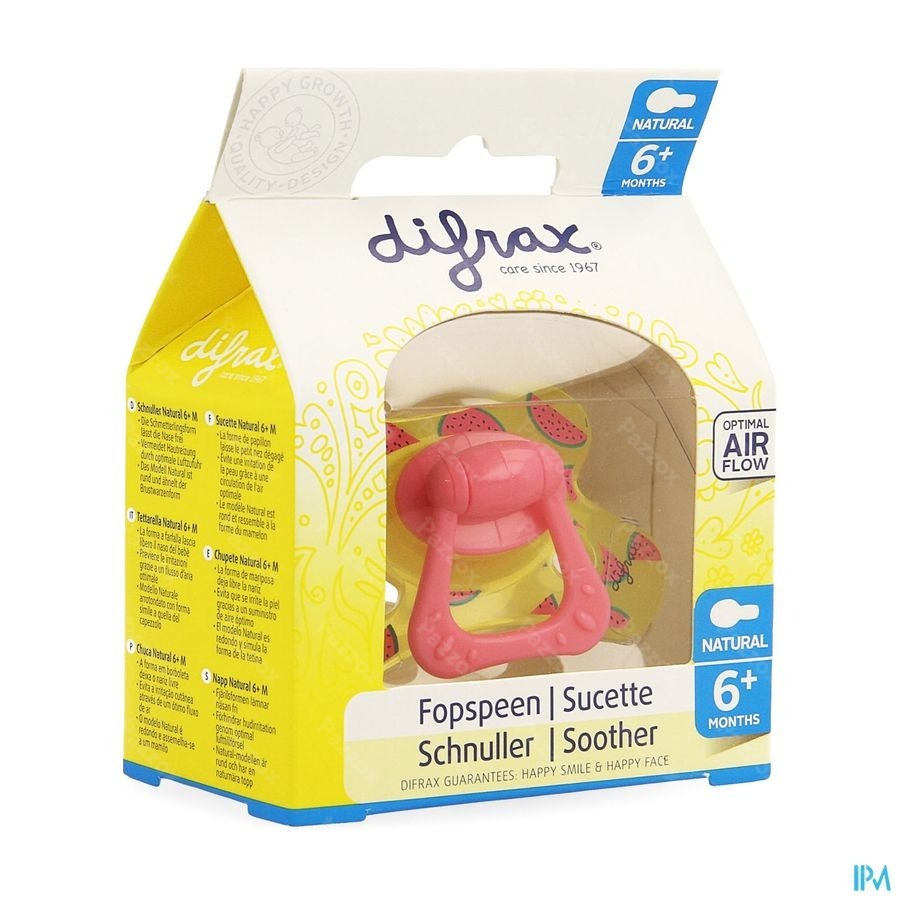 Difrax Sucette Natural 6m+ Girl