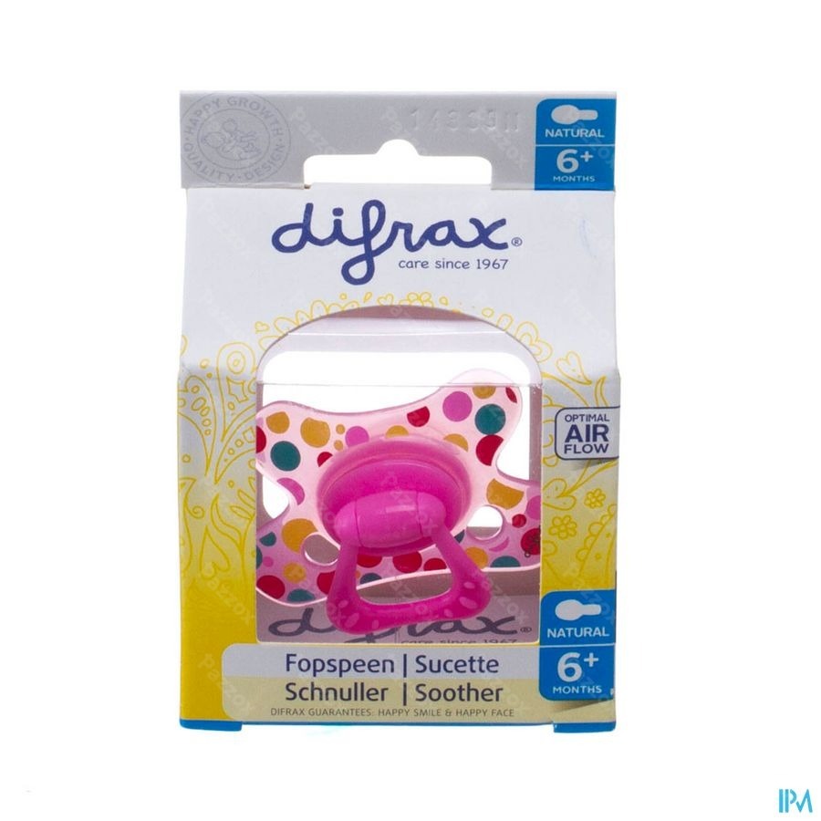 Difrax Sucette Natural 6m+ Girl
