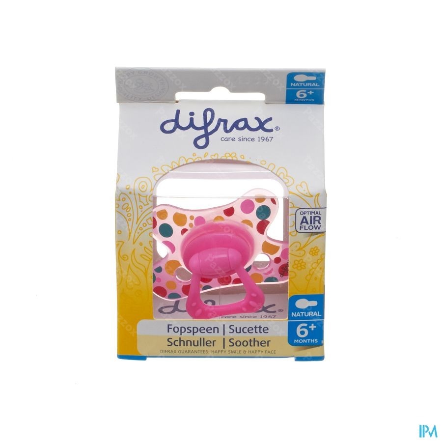 Difrax Sucette Natural 6m+ Girl