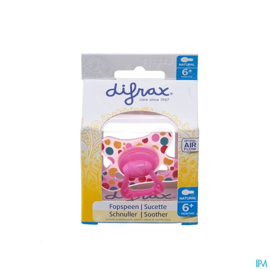 Difrax Sucette Natural 6m+ Girl