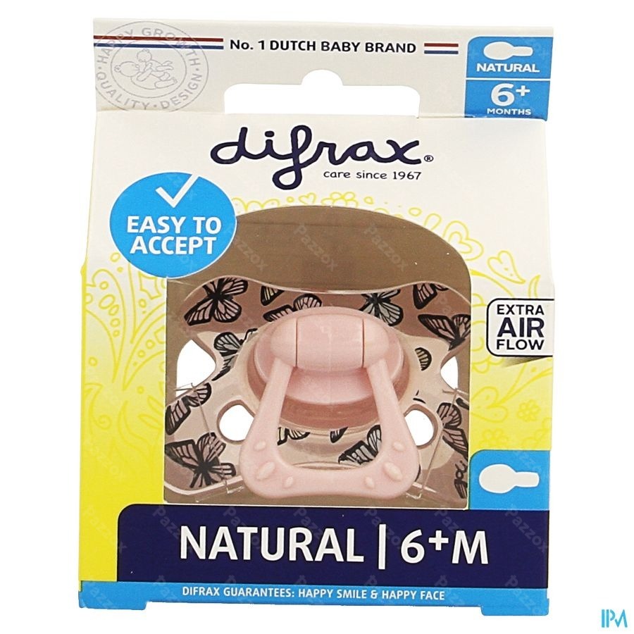 Difrax Sucette Natural 6m+ Girl