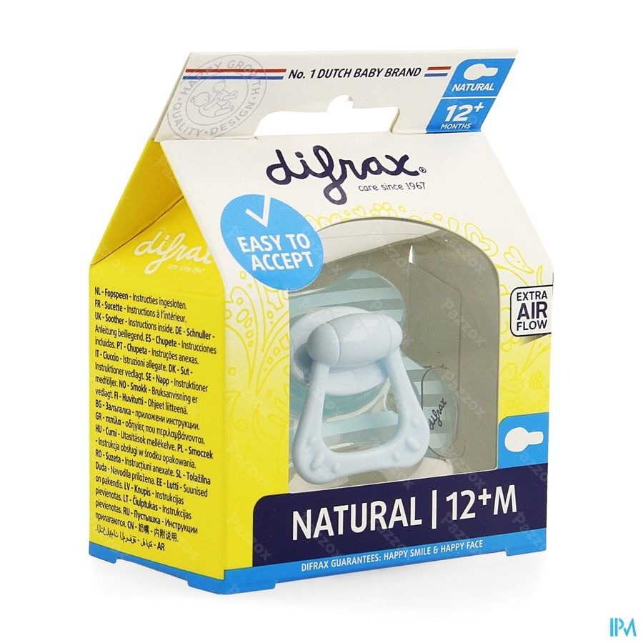 Difrax Sucette Natural 12m+
