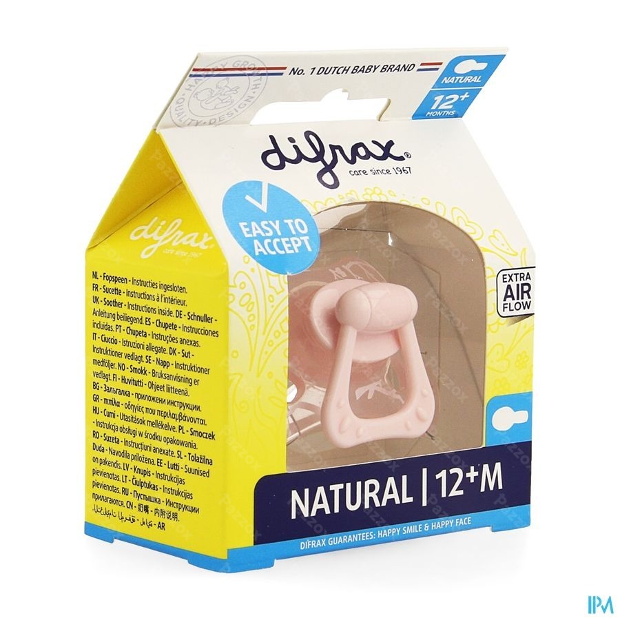 Difrax Sucette Natural 12m+