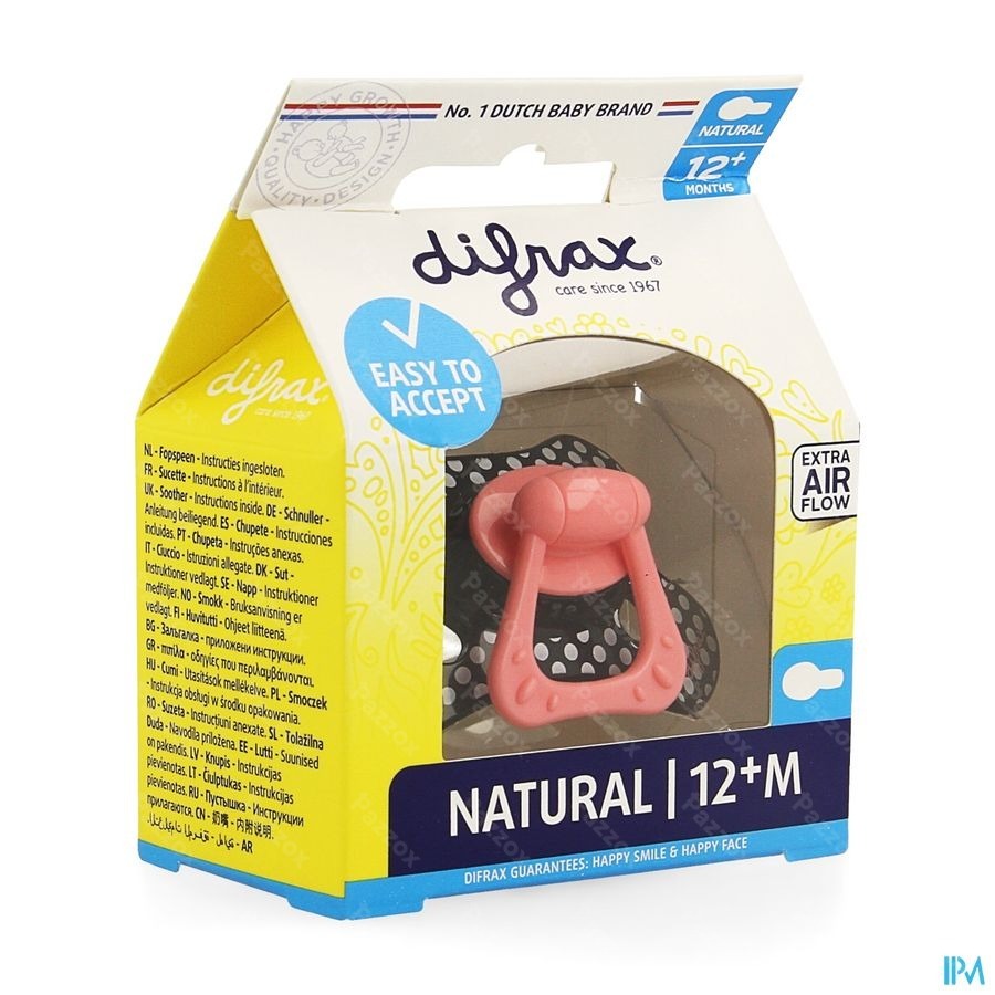 Difrax Sucette Natural 12m+
