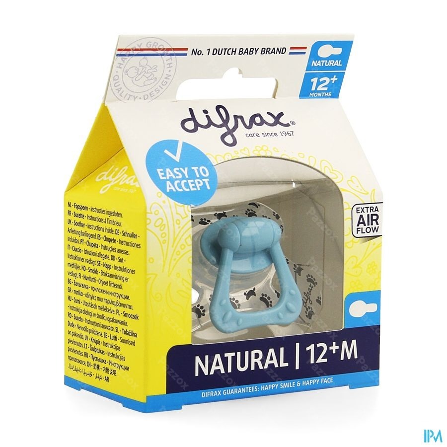 Difrax Sucette Natural 12m+