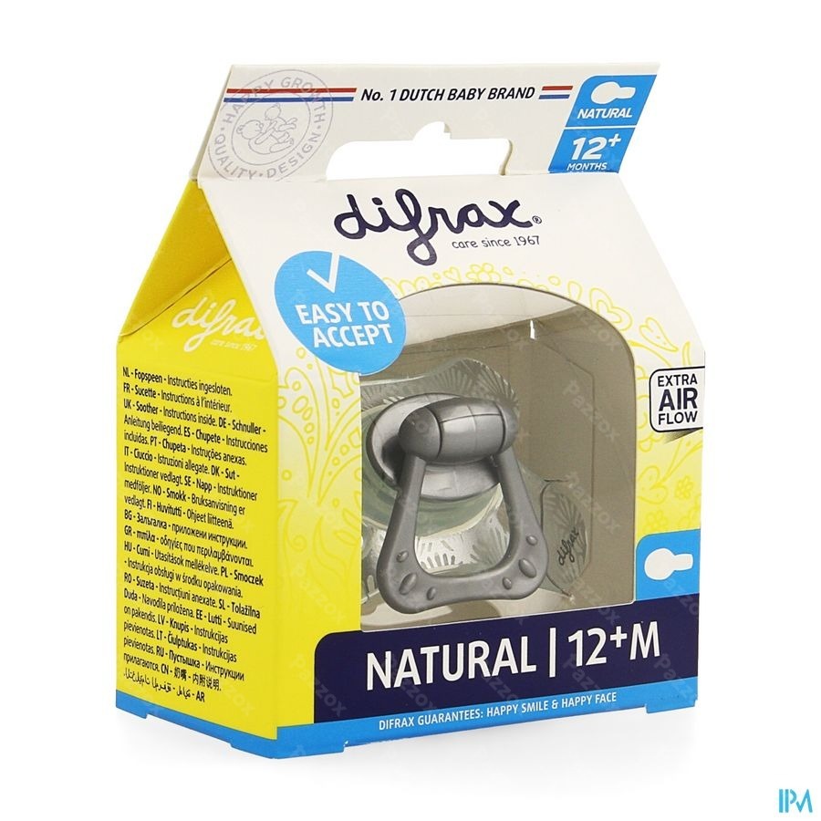 Difrax Sucette Natural 12m+
