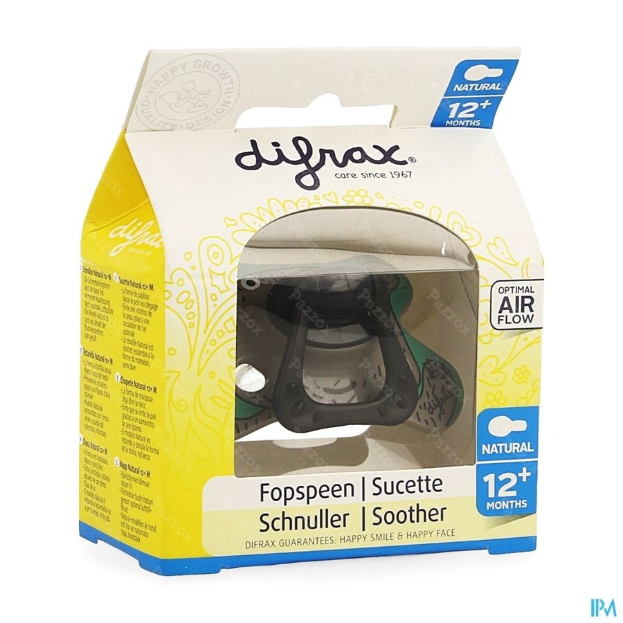 Difrax Sucette Natural 12m+