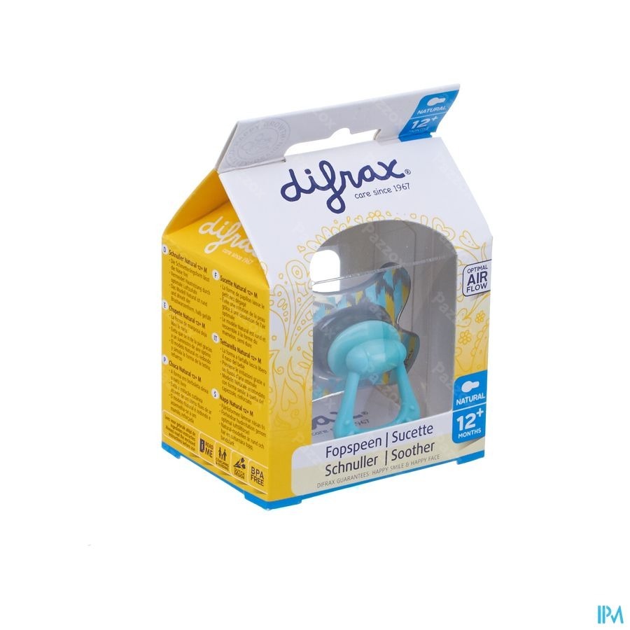 Difrax Sucette Natural 12m+