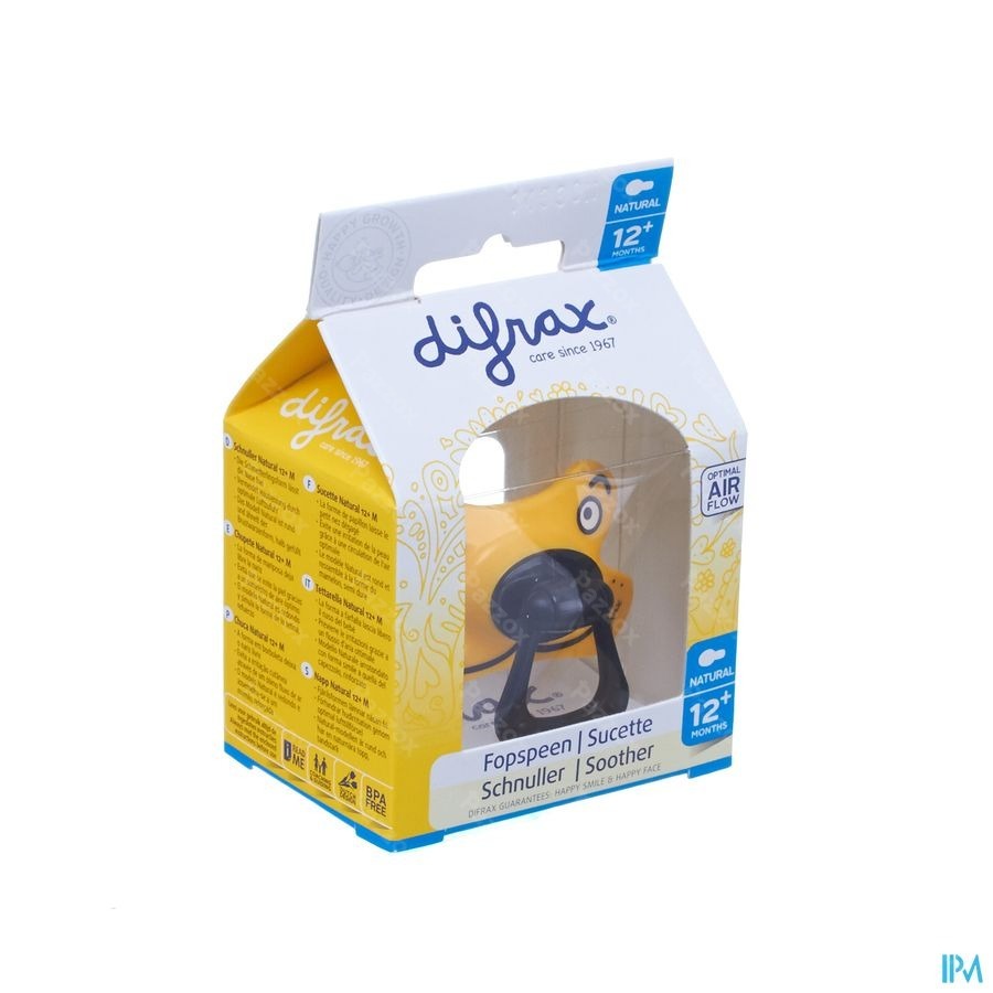 Difrax Sucette Natural 12m+