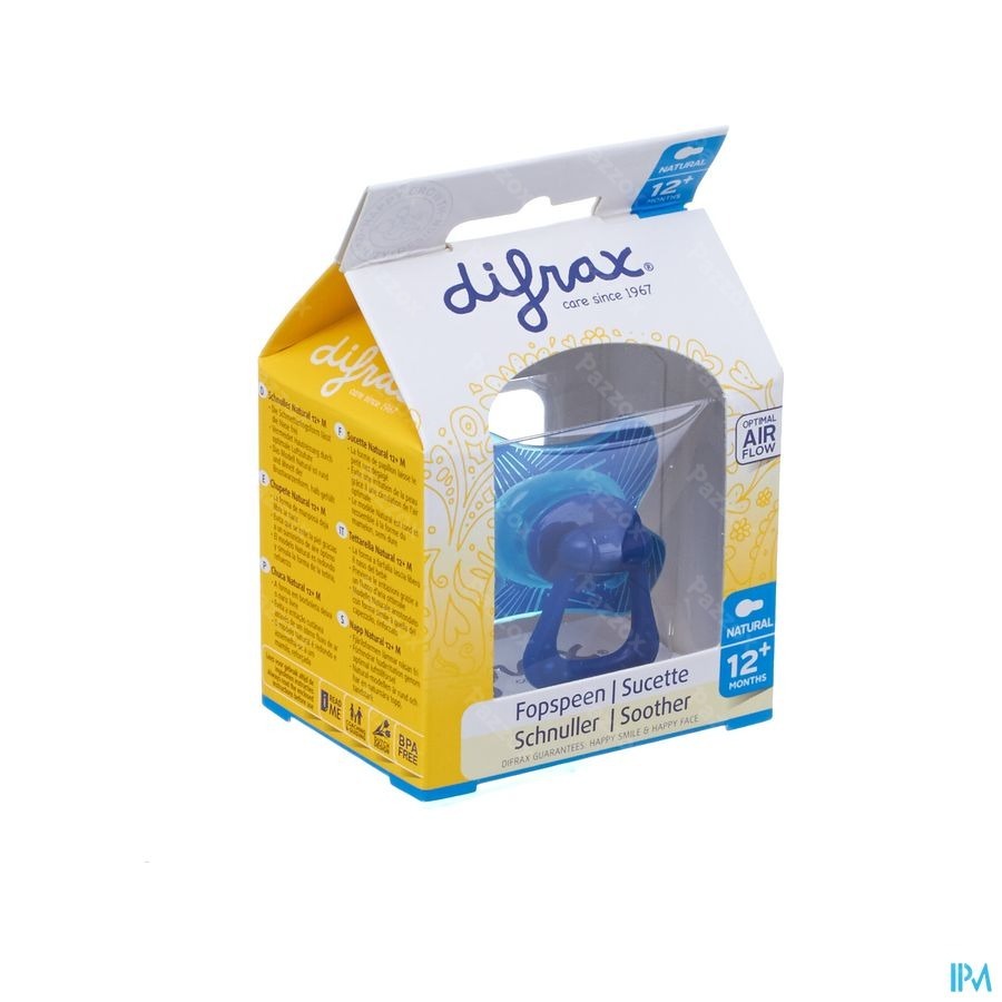 Difrax Sucette Natural 12m+