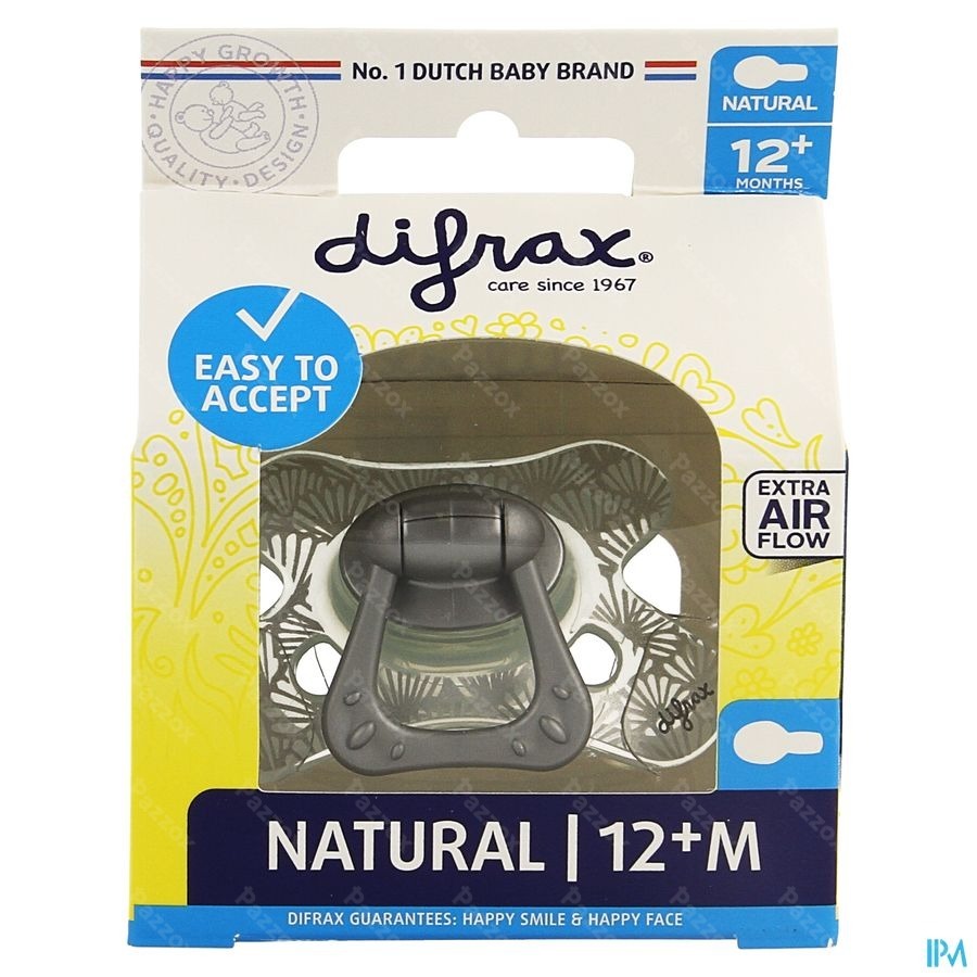 Difrax Sucette Natural 12m+