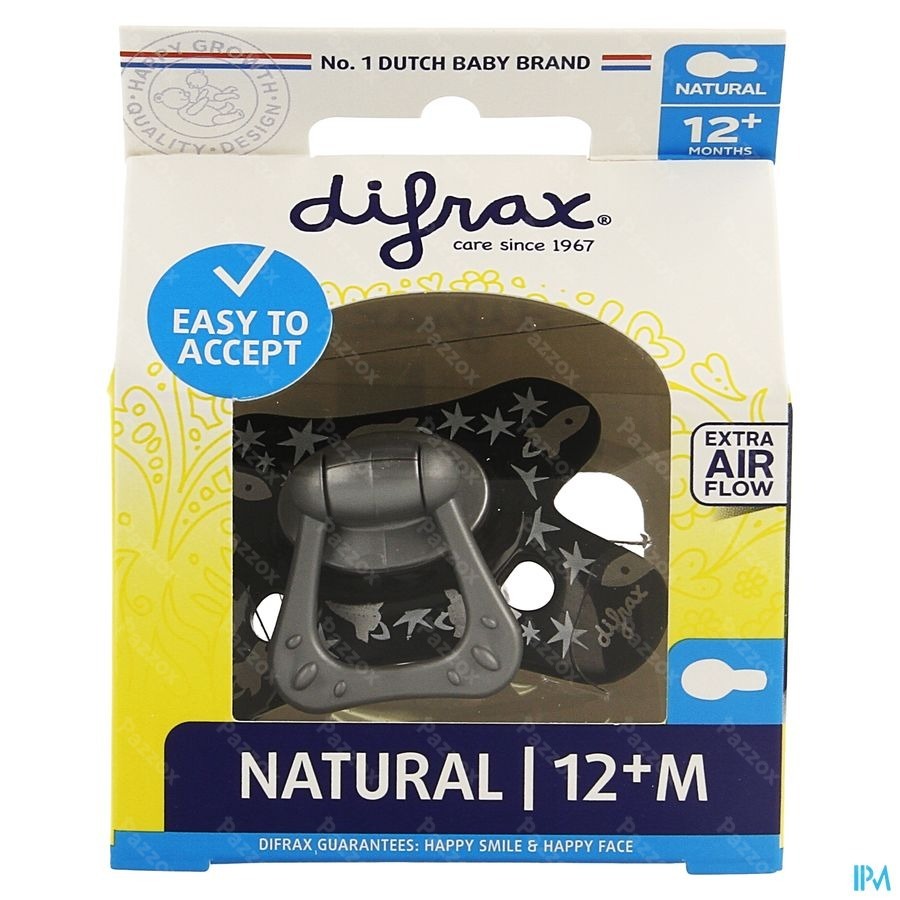 Difrax Sucette Natural 12m+