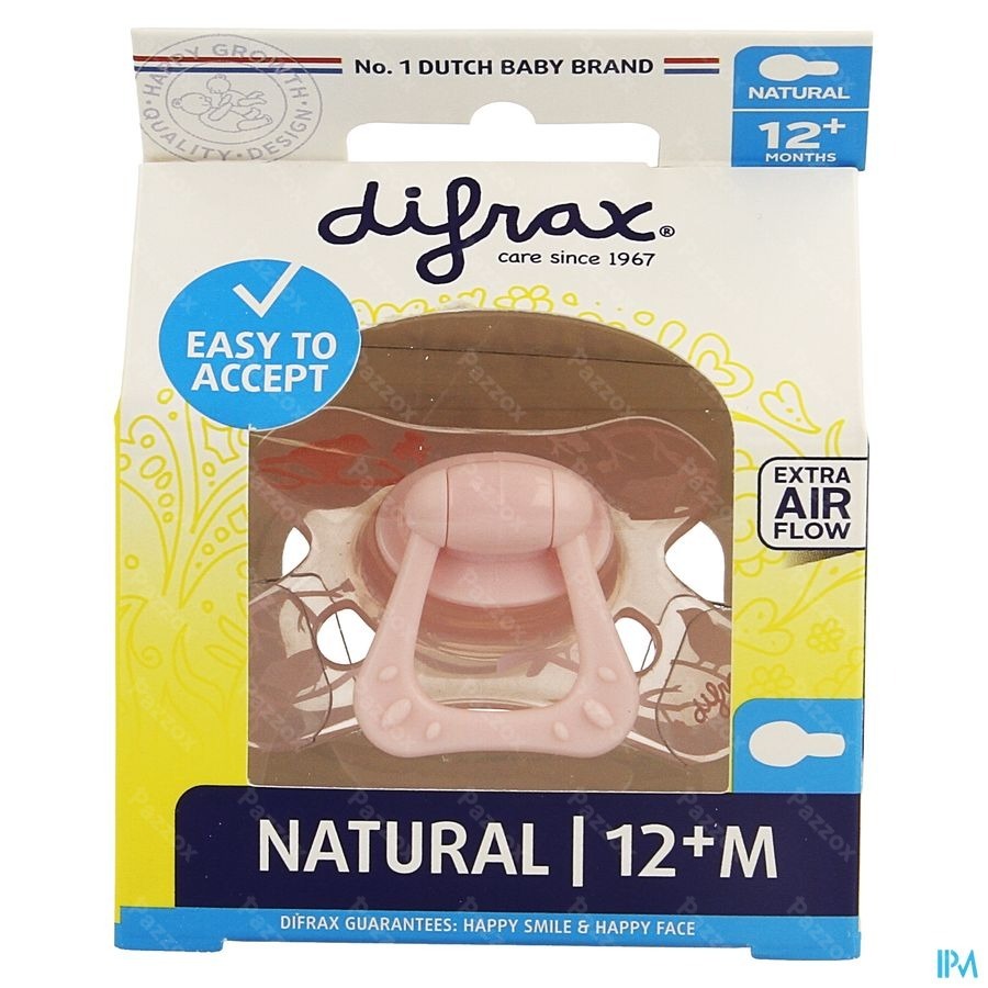 Difrax Sucette Natural 12m+