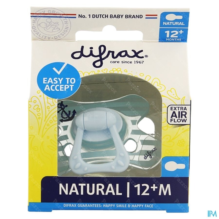 Difrax Sucette Natural 12m+