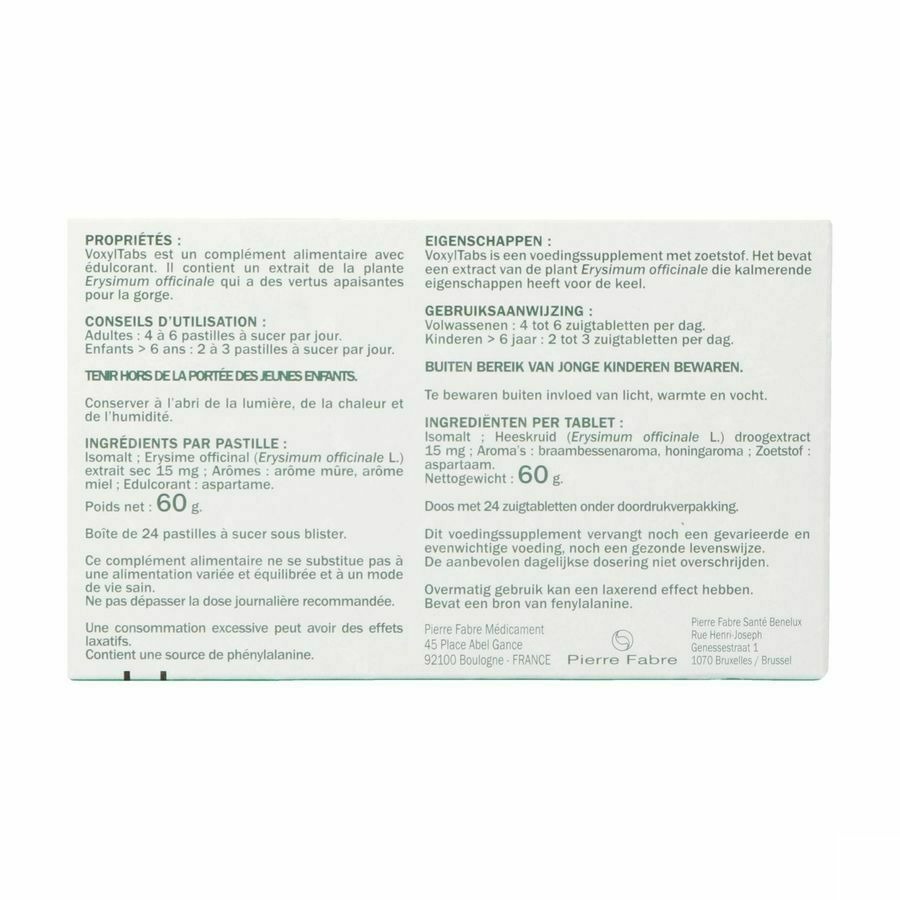 Voxyltabs Past A Sucer 24 Rempl.2663490