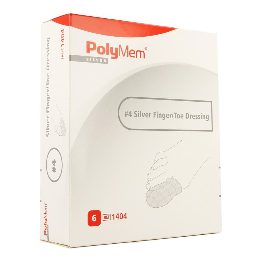 Polymem Silver Doigt/orteil Dressing Ster77-87mm 6